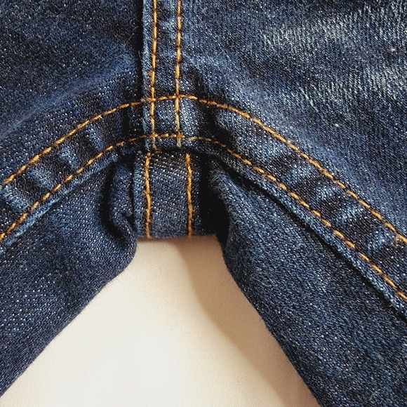 MEK USA DNM Designer Denim Jeans Gold Accent Niort Straight Leg Size 25x34 - Picture 10 of 15